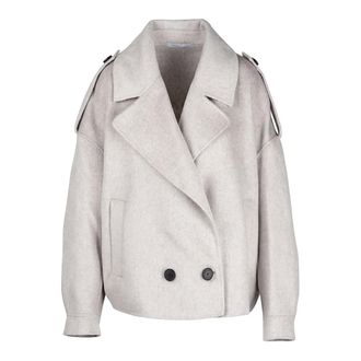 Liviana Conti Dames, Mantels, Beige, Maat: S