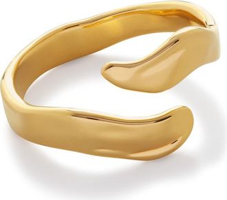 Monica Vinader The Wave Ring in 18Ct Gold Vermeil at Nordstrom, Size 6.75