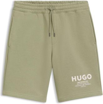 HUGO BOSS Loose-fit shorts in cotton terry with logo print