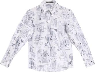 Karl Lagerfeld KL x JP Shirt - Dames - Overhemden - Wit - M - Katoen - Overhemden