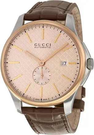 Gucci G-Timeless Large Automatic Rose Dial Mens Watch YA126314