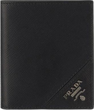 Prada Wallets & Cardholders, male, Black, Size: ONE SIZE Elegant Leather Billfold Wallet
