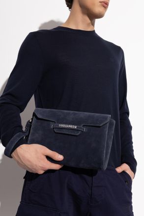 Dsquared2 Suede Handbag, Mens, Navy Blue