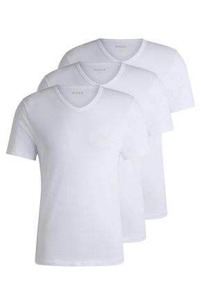 HUGO BOSS V-Shirt BOSS T-Shirt VN 3P CO, Herren, Gr. XXL, weiss (wei&szlig;), Jersey, Obermaterial: 100% Baumwolle, Shirts V-Shirt