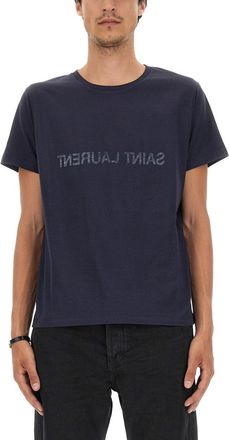 Saint Laurent Inverted Logo T-Shirt-Uomo