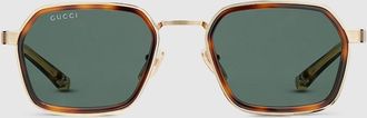 Gucci Square Frame Sunglasses, Gold