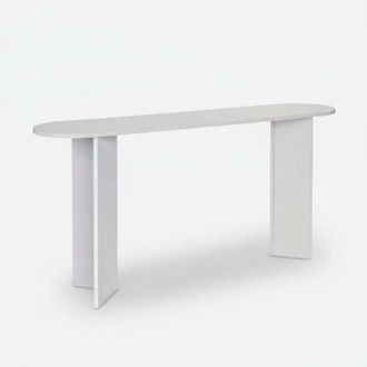 M&S Collection Consolle ingresso design minimal ovale Sira - Bianco
