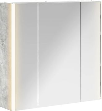 vidaXL Armario Con Espejo De Ba&ntilde;o Gris Concreto 63,5 X 15,5 X 60,5 Cm Vidaxl