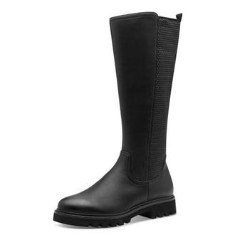 Bottes Femme Jana à Talon Bloc Vegan - Matière Synthétique Déperlante - Semelle Intérieure Amovible - Coupe Large Confort (Wide Fit)