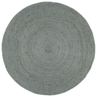 vidaXL Alfombra De Yute Tejida A Mano Redonda Verde Oliva 210 Cm Vidaxl