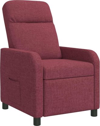 vidaXL Recliner Rojo Vino Tela Vidaxl