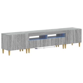 vidaXL Cabinet De Tv Led De 5 Piezas Sonoma Gris Madera De Ingenier&iacute;a Vidaxl