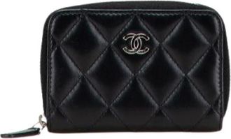 Chanel Pre-owned Wallets, female, Black, Size: ONE SIZE Pre-owned Leather wallets