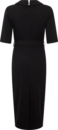 Pinko Womens Fitted Dress With Belt, Black Viscose