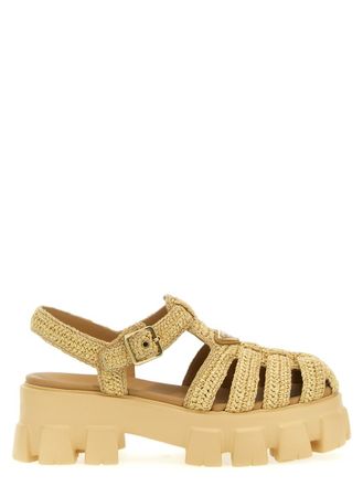 Prada Beige Cage Sandals
