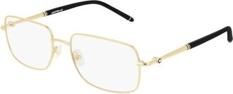 Montblanc Mens Black Square Eyeglass Frames MB0072O 003