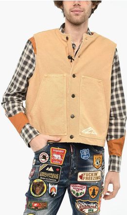 Dsquared2 Sleeveless Jacket with Logoed Buttons size 48