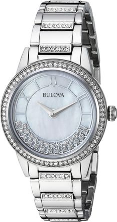 Bulova TurnStyle Crystal Stainless Steel Ladies Watch