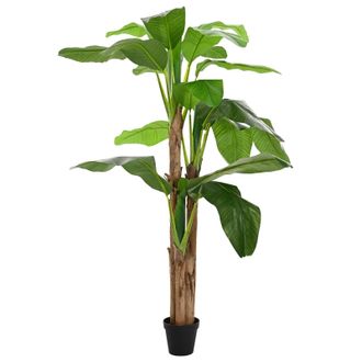 vidaXL &Aacute;rbol De Banana Artificial Verde 125 X 25 X 250 Cm Tela Y Bamb&uacute; Vidaxl