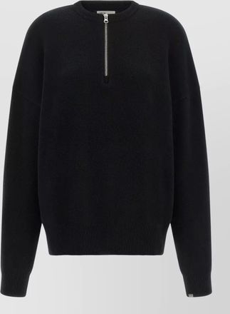 Extreme Cashmere cashmere oversized ribbed half zip sweater