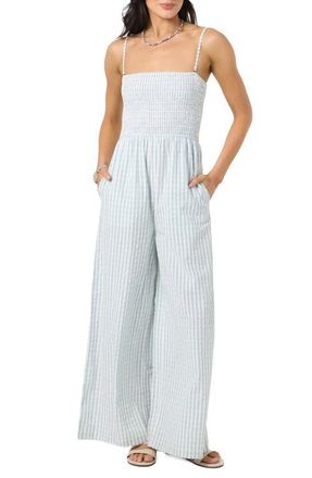 O'Neill Aiyana Print Jumpsuit in Winter White at Nordstrom, Size Xx-Large