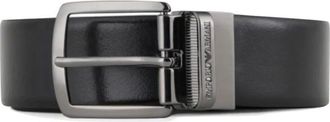 Armani Reversible Leren Riem - Heren - Riemen - Zwart - ONE Size - Leer - Accessoires