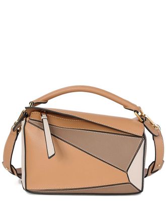 Tiffany & Fred Geometric Leather Messenger Bag