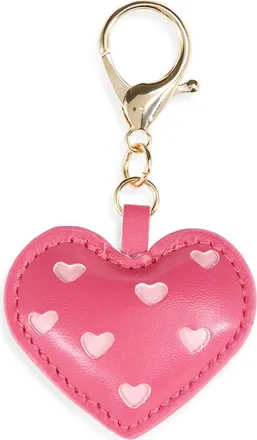Leith Puffy Heart Bag Charm in Pink Multi- Gold at Nordstrom Rack