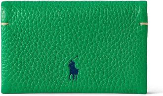 Polo Ralph Lauren Middelgrote portemonnee van leer - Dames - Portefeuilles - Groen - ONE Size - Leer - Accessoires