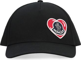 Moncler Hats & Caps, male, Black, ONE SIZE, Logo Baseball Cap
