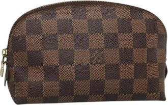 Louis Vuitton Pre-owned Clutches, female, Brown, Size: ONE SIZE Pre-owned Canvas pouches