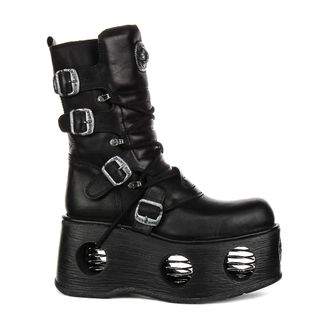 New Rock Lace-up Boots, female, Black, 9 UK, Neptuno Mid Calf Black Boots