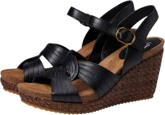 S&ouml;fft Womens Clarissa Wedge Sandals In Black