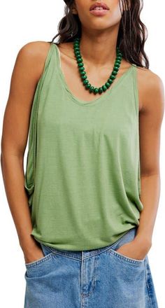 Free People Shoreside Drape Tank in Mistletoe at Nordstrom, Size X-Small