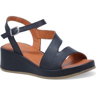Miz Mooz Preston Ankle Strap Wedge Sandal in Black at Nordstrom, Size 10.5-11Us