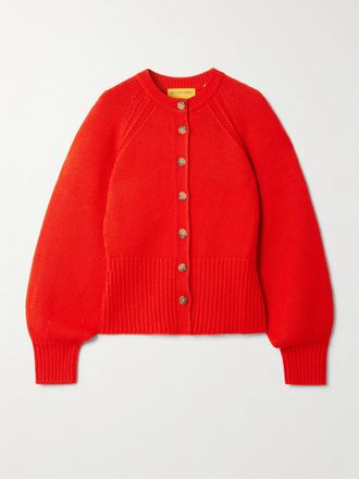 Guest In Residence Cardigan In Cashmere - Rosso