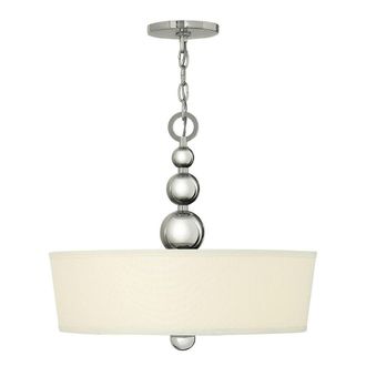 Loops 3 Bulb Ceiling Pendant Light Fitting Highly Polished Nickel LED E27 60W in Metallics