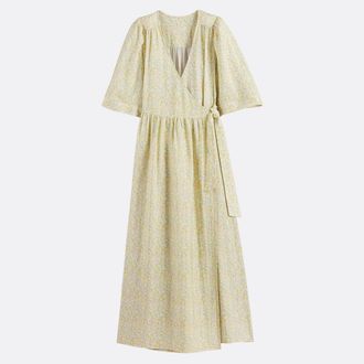 La Redoute Collections Lange overslagjurk met bloemmotief