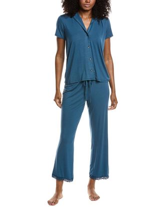 Natori 2Pc Feathers Essentials Notch Pajama Set