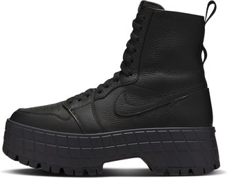 Nike Air Jordan 1 Brooklyn Womens Boots, Black/Black/Flat Pewter, 3.5 UK