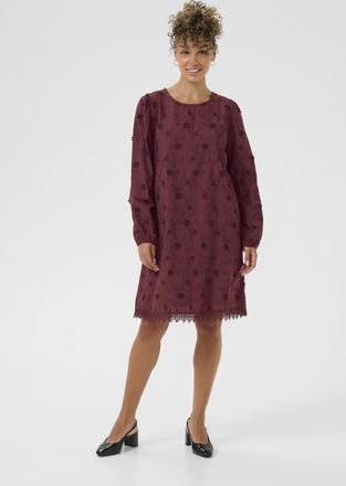 Cream Jurk CROlivia Straight fit bordo