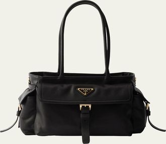 Prada Soft Nappa Leather Shoulder Bag