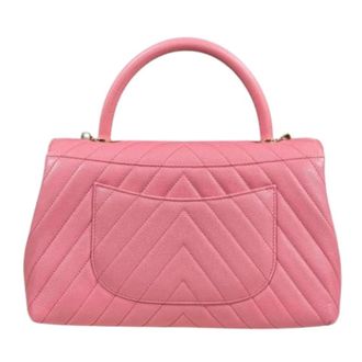 Chanel Pre-owned Leather chanel-bags - Dames - Pre-owned - Roze - Maat: ONE Size Leer