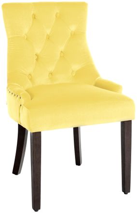 Clp Clp - Silla De Comedor Aberdeen En Terciopelo Amarillo Antiguo