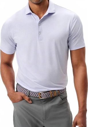 Johnnie-O Lyndonn Short Sleeve Stripe Polo In Viola