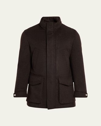 Brunello Cucinelli Mens Cashmere Field Coat