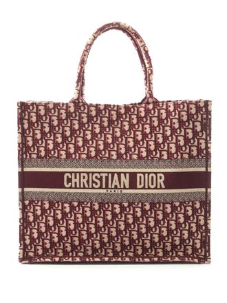 Dior 2019 Large Oblique Embroidered Canvas Book tote bag