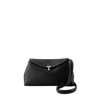 Toteme Cross Body Bags, female, Black, ONE SIZE, Black Leather T-Lock Bag