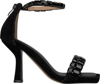 Alma En Pena Sieraad armband sandaal - Dames - Sandalen met hakken - Zwart - 39 EU - Schoenen