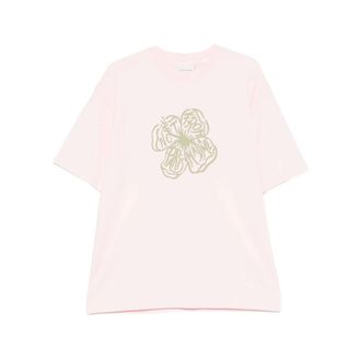 Dr&ocirc;le de Monsieur T-Shirts, male, Pink, Size: S Slogan Hibiscus T-Shirt